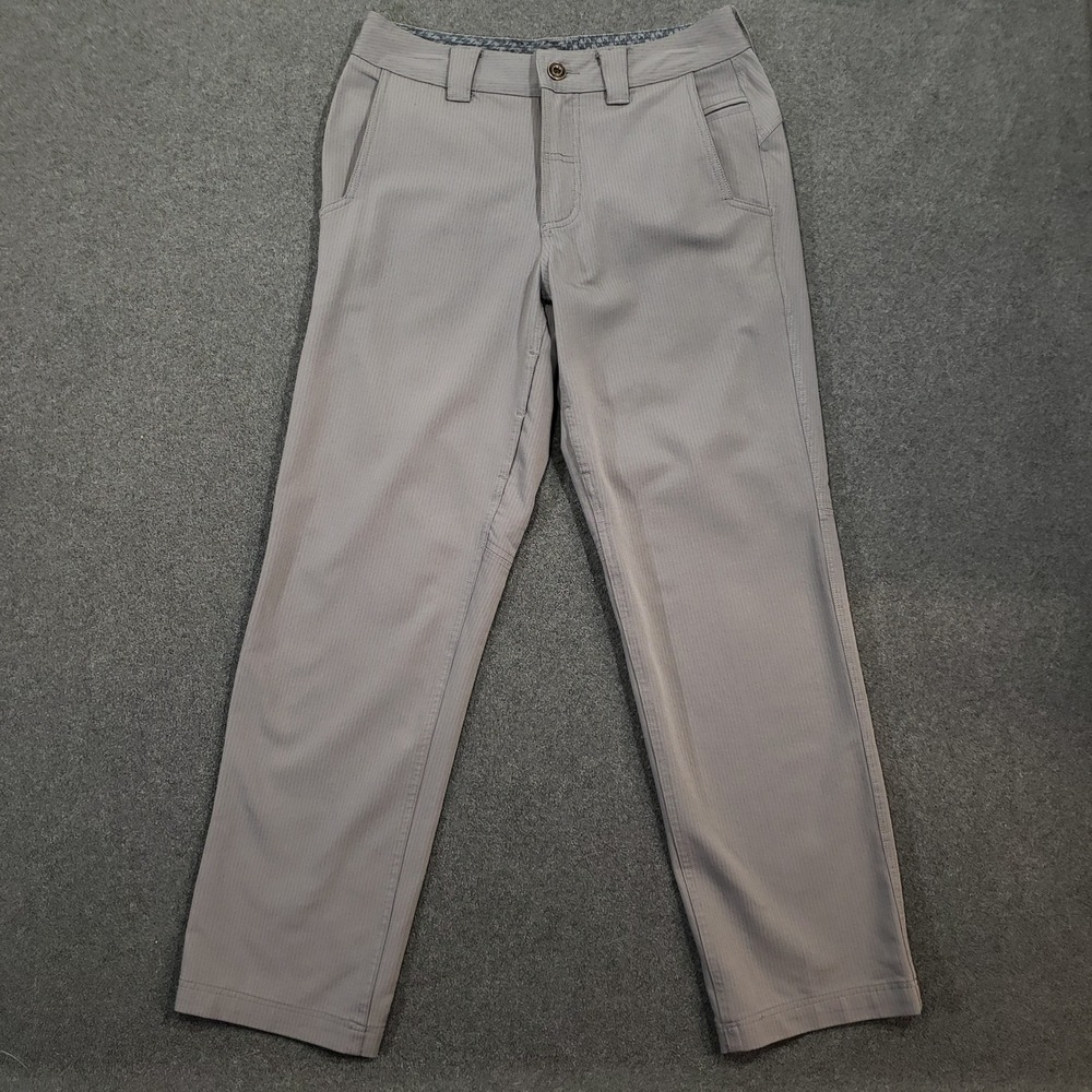 Lululemon Work to Play‎ Pant II Mens 32 Gray Casual Athleisure Pinstripe M5046S